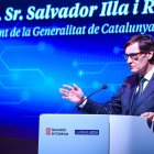 El presidente catalán durante su exposición de la inversión en los próximos cinco años.