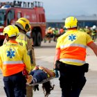 Imagen del simulacro en el aeropuerto de Reus