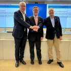 Desde la izquierda, José Alberto Carbonell (Port de Barcelona); Santiago Castellà (Port Tarragona) y Pere Navarro (Consorci de la Zona Franca de Barcelona).