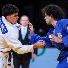 David Garcia Torné,a la derecha, durante uno de los combates del Gran Prix de Zagreb.