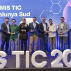 Les cinc empreses guardonades a la segona edició dels Premis TICCatalunya Sud.