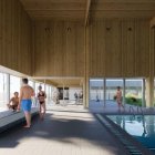 Una recreación del aspecto que tendrá la piscina cubierta.