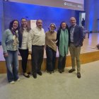 Membres de l’EBA d’Alcover amb la gerent de la Regió Sanitària Camp de Tarragona a la Central de Resultats de l’AQUAS.