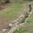 Tramo del Aqua Augusta situado en la calle Pau Claris de Els Pallaresos.