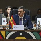 El presidente del Gobierno, Pedro Sánchez, durante la segunda jornada de la vigésima cumbre del G20