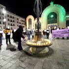 Un momento de la concentración de esta tarde.