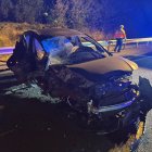 Así ha quedado el coche tras el accidente.
