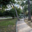 Vista del Parque de la Concordia, situado en pleno centro de Jaén donde se encontraron las dos jóvenes muertas.