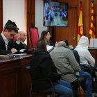 Cuatro de los acusados durante el juicio celebrado en la Audiència de Tarragona