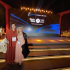 Mary Herrera en la entrega de los premios.