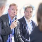 Andrea Firenze, director general de Covestro en España, durante la Jornada Anual de la AEQT.