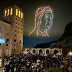 Espectacle de drons a Montserrat que ha servit com a clausura de l'acte