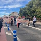 La protesta recorrió la C-31 en Cunit