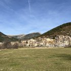 Vista general del pueblo de Gòsol, de unos 200 habitantes