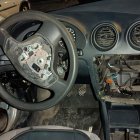 Un Seat Ibiza desguazado tras ser robado a principios de año en Vilafranca.