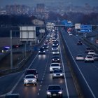 Circulación en la C Barcelona durante la operación retorno del puente de diciembre