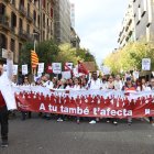 Cientos de médicos han salido este martes al centro de Barcelona en una manifestación en defensa de una sanidad “pública y de calidad”