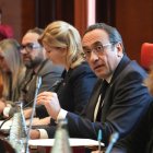 El presidente del Parlament, Josep Rull, durante la Junta de Portaveus