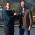 Marc Chavalera i Joan Roig durant la campanya d'eleccions del 2023