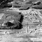 Vista de las ruinas romanas en los terrenos de Parc Central