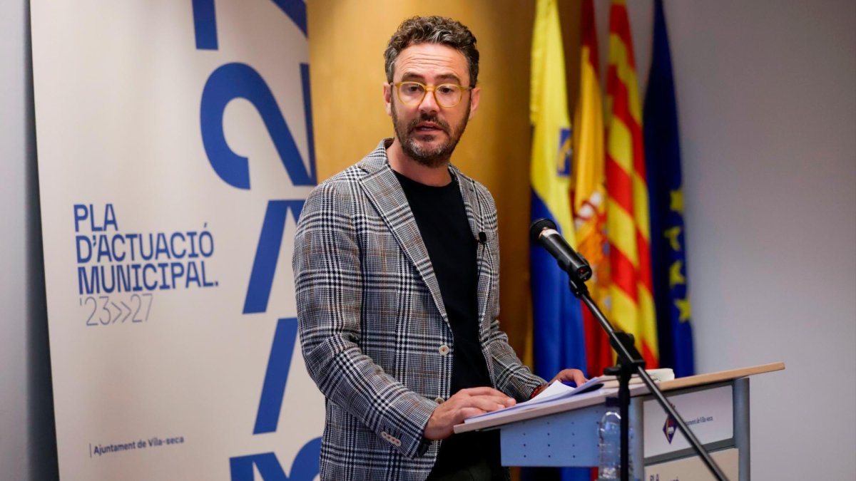 Pere Segura ha comparecido este miércoles en el Ayuntamiento para hacer balance del primer año de mandato.