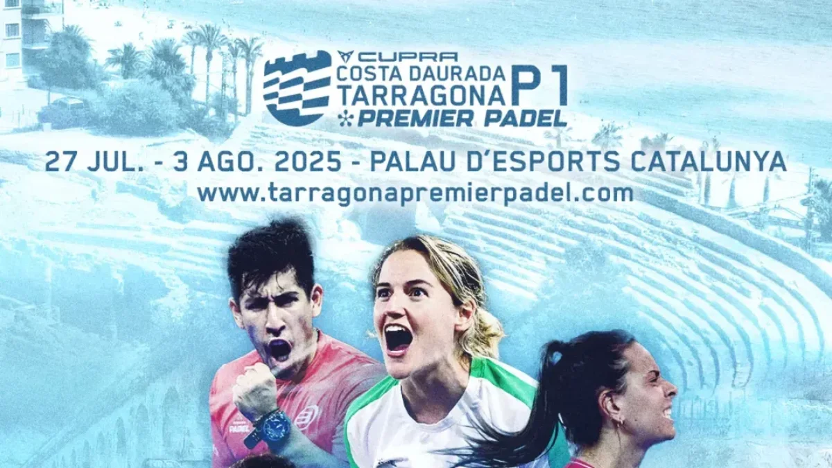 Cartel del torneo, con Fede Chingotto, Ari Sánchez, Sofía Araujo, Martín di Nenno y Andrea Ustero.