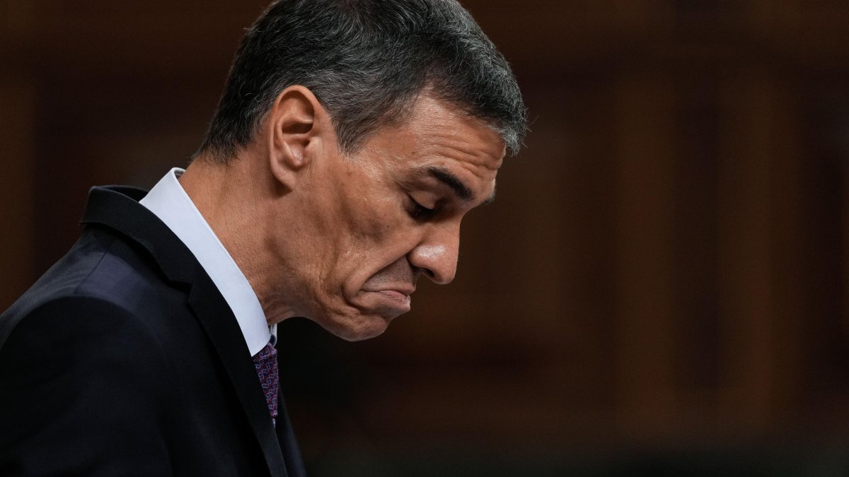 El presidente del Gobierno, Pedro Sánchez, en el Congreso de los Diputados en Madrid.