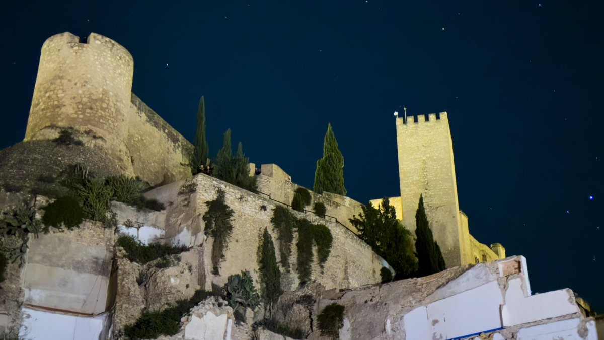 El castell de la Suda de Tortosa, lluint majestuós també de nit.