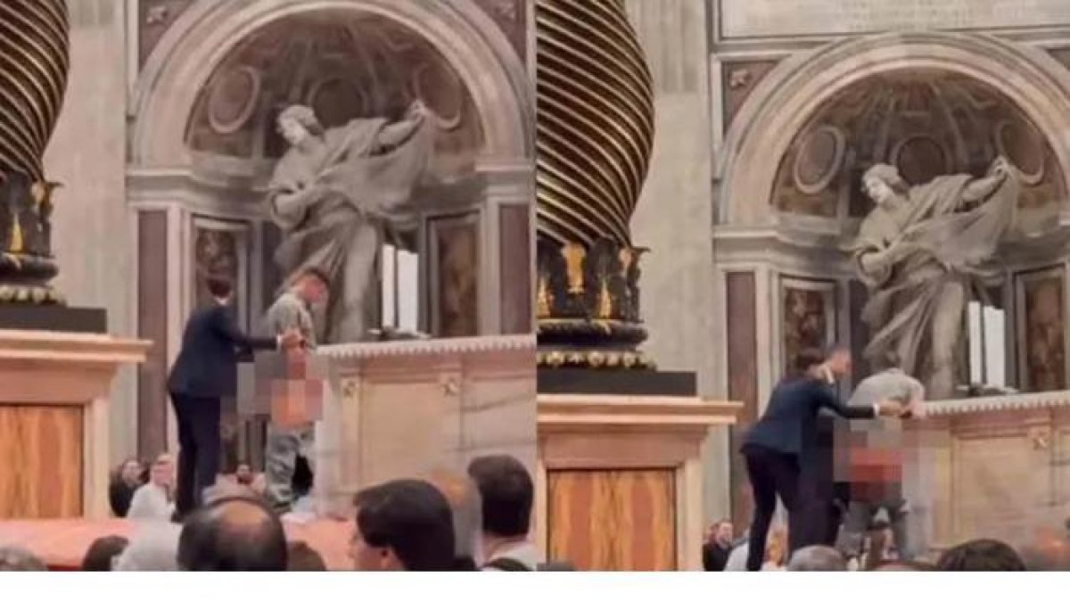 Un guardia de seguridad interceptó al incívico.