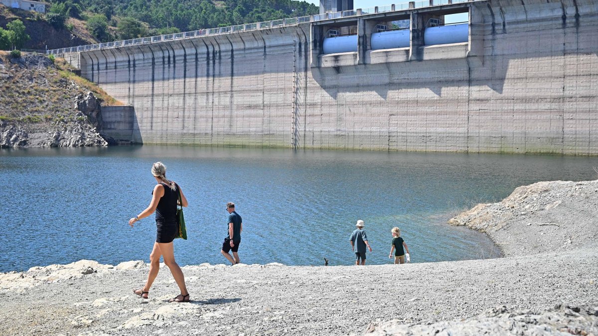 Presa del pantà de Siurana, que es troba per sota del 15% de la seva capacitat des del passat mes de setembre.