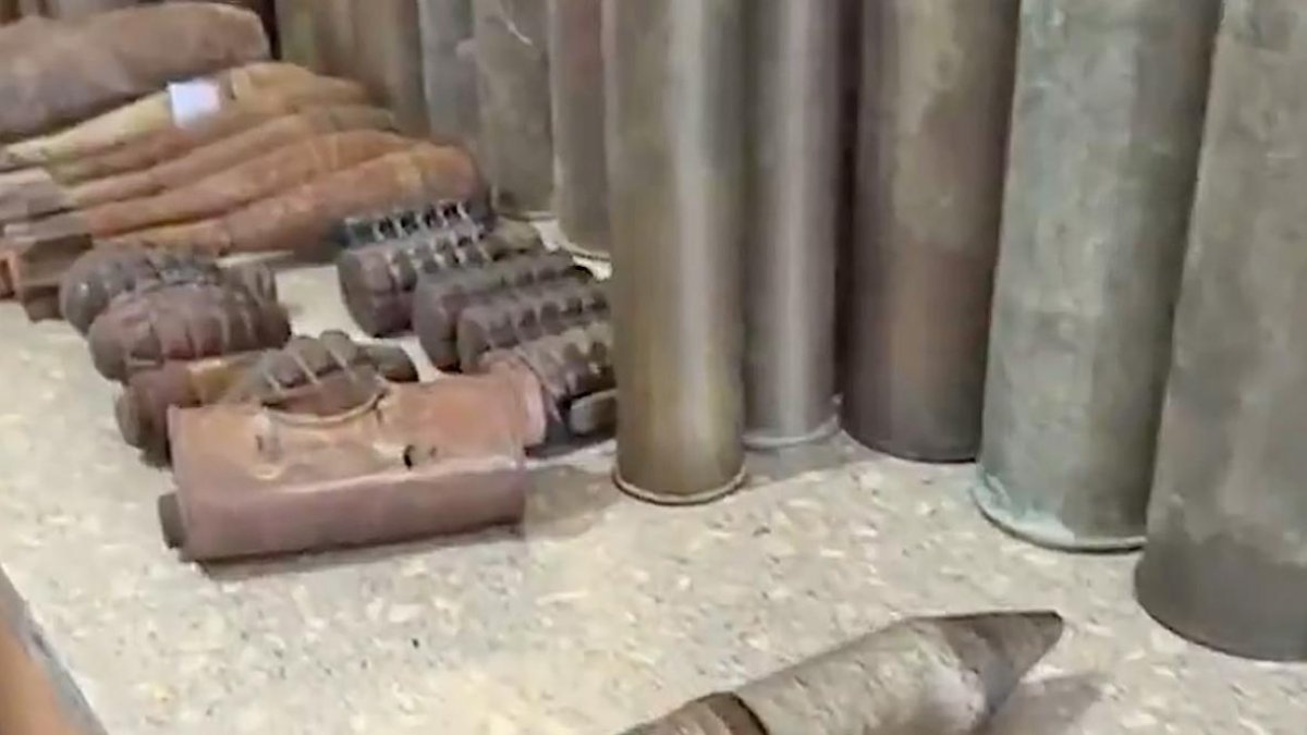 Parte del material incautado en su casa.