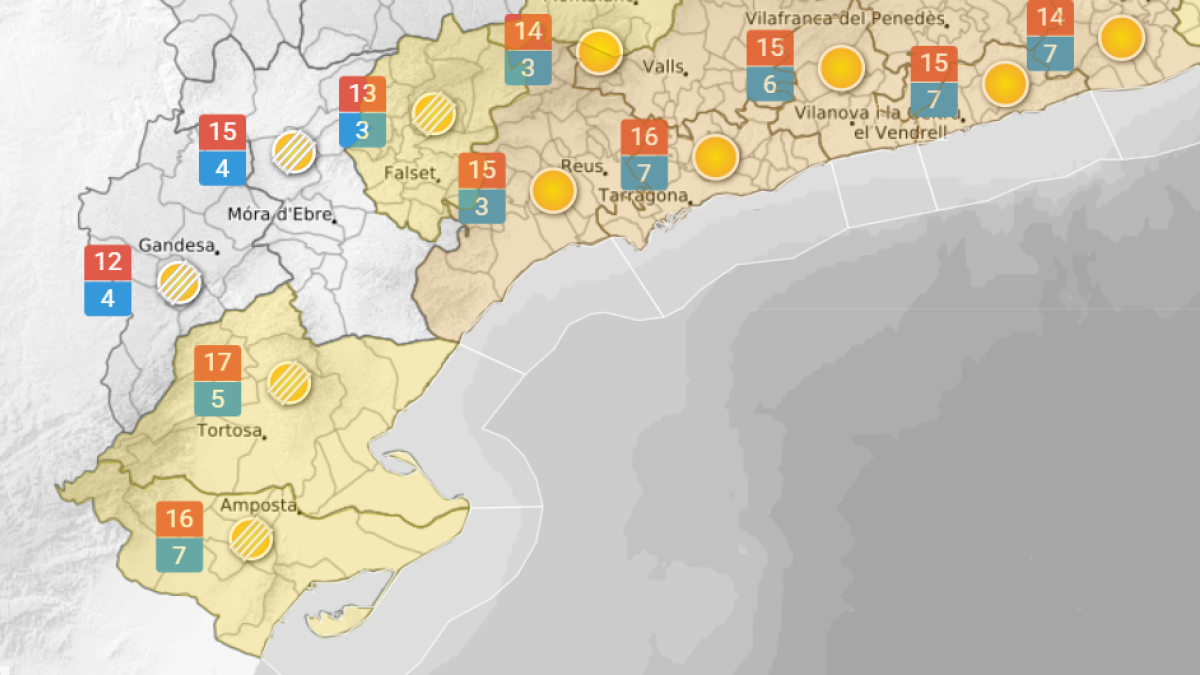 La previsió del temps per aquest dilluns 26 de gener