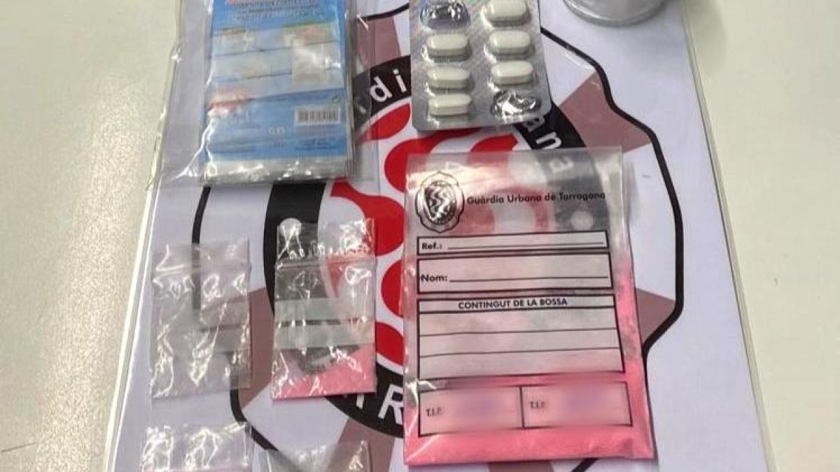 Imagen de la droga decomisada por la Guàrdia Urbana