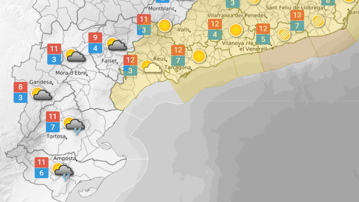 La previsió del temps per aquest dimecres 28 de gener