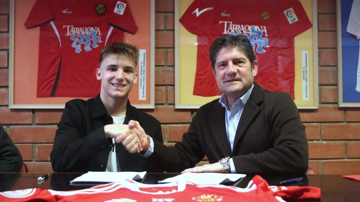 Oriol Subirats y Lluís Fàbregas en el acto de renovación.