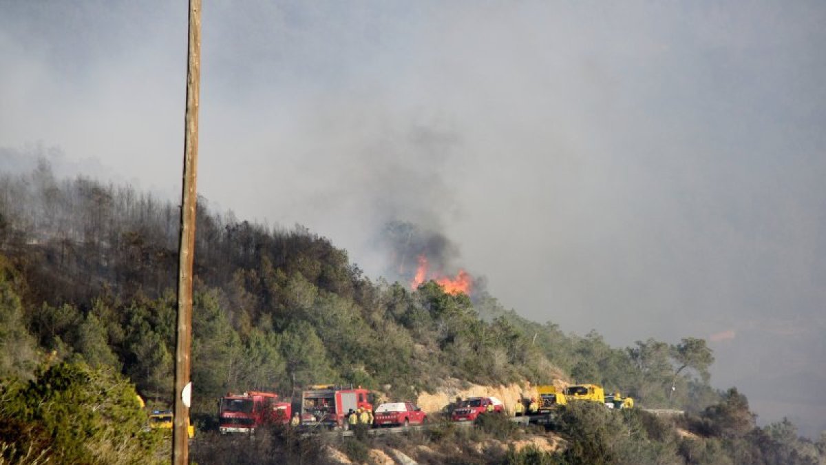 Imatge del foc d'Albinyana.