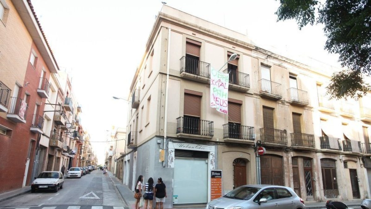 La vivienda que ha ocupado la plataforma estaba deshabitada.