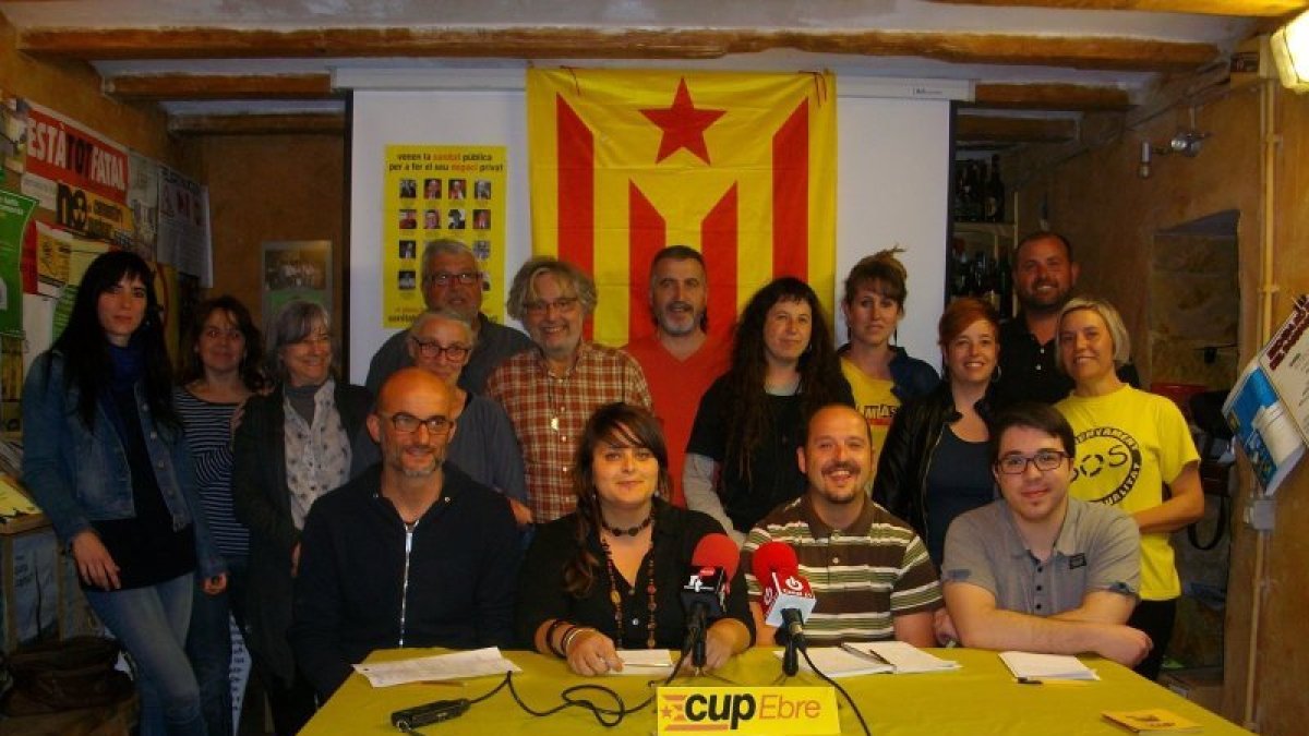 Imatge de les quatre candidatures de la formació a les Terres de l'Ebre en les passades eleccions municipals.