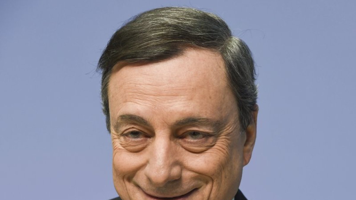 El presidente del Banco Central Europeo (BCE), Mario Draghi, durante la rueda de prensa celebrada en Fráncfort, Alemania. EFE/ARNE DEDERT