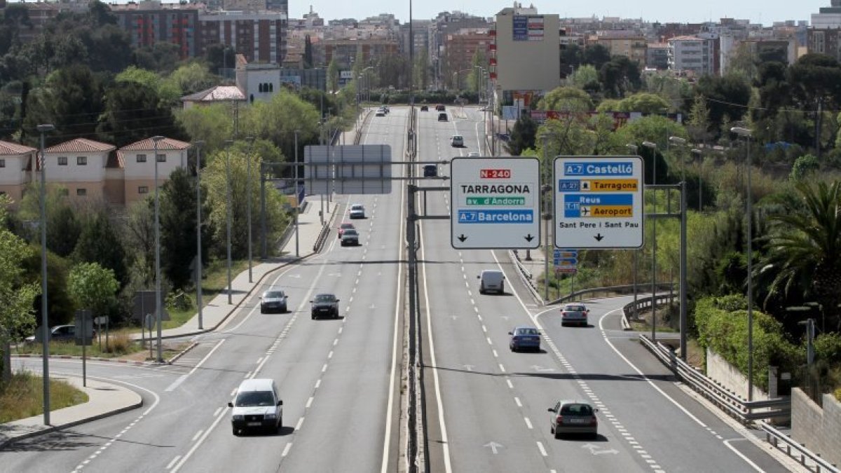 La carretera N-240 en Tarragona