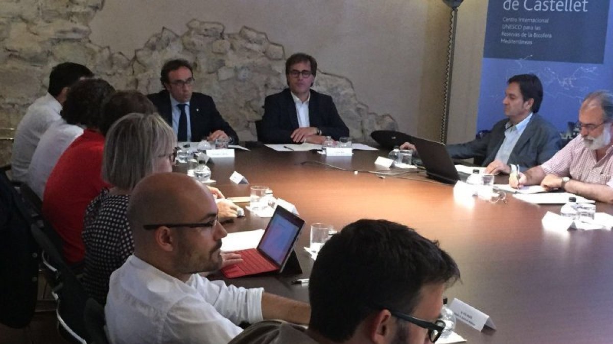 Un moment de la reunió on es van presentar les reflexions per redactar el Pla territorial.