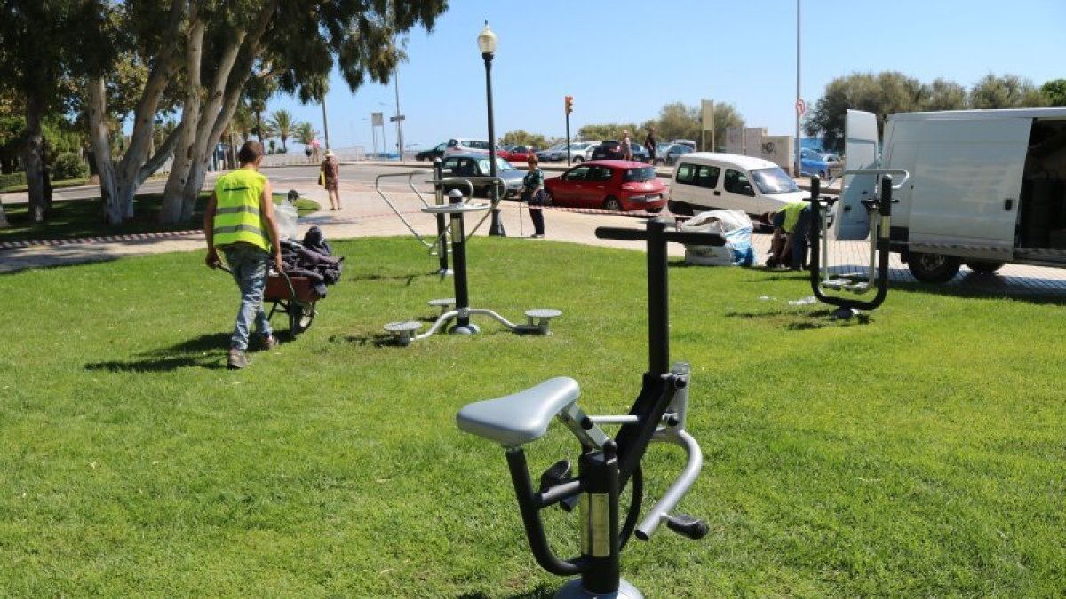Esta semana terminará la instalación de las áreas de ejercicio como ésta de Horta de Santa Maria.