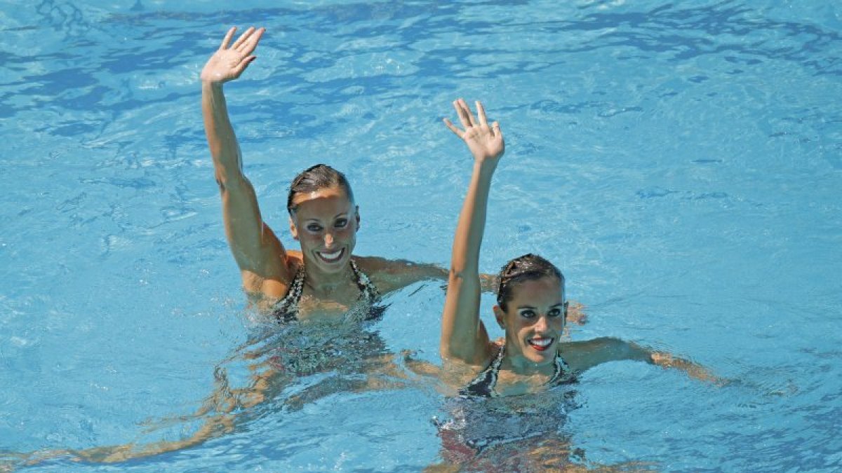 Gemma Mengual y Ona Carbonell durante las preliminares de Natación Sincronizada de los Juegos Olímpicos de Brasil 2016.