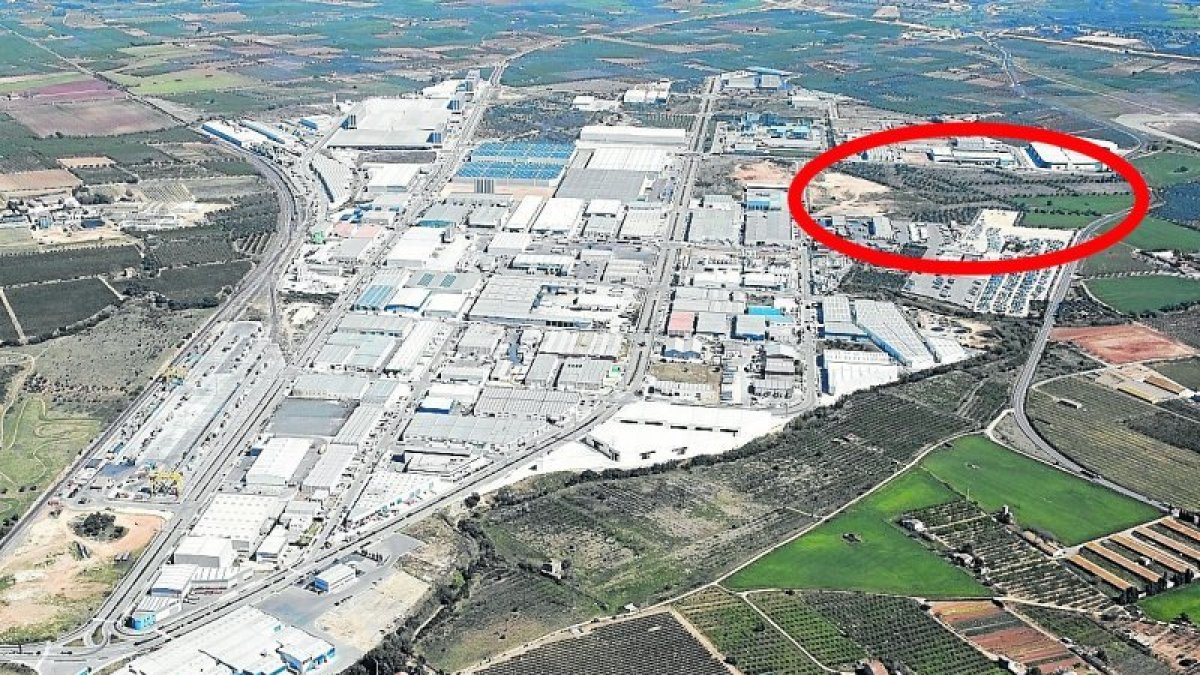 Las nuevas compañías, dedicadas al ámbito de la logística, se afincarán en la zona marcada en rojo.