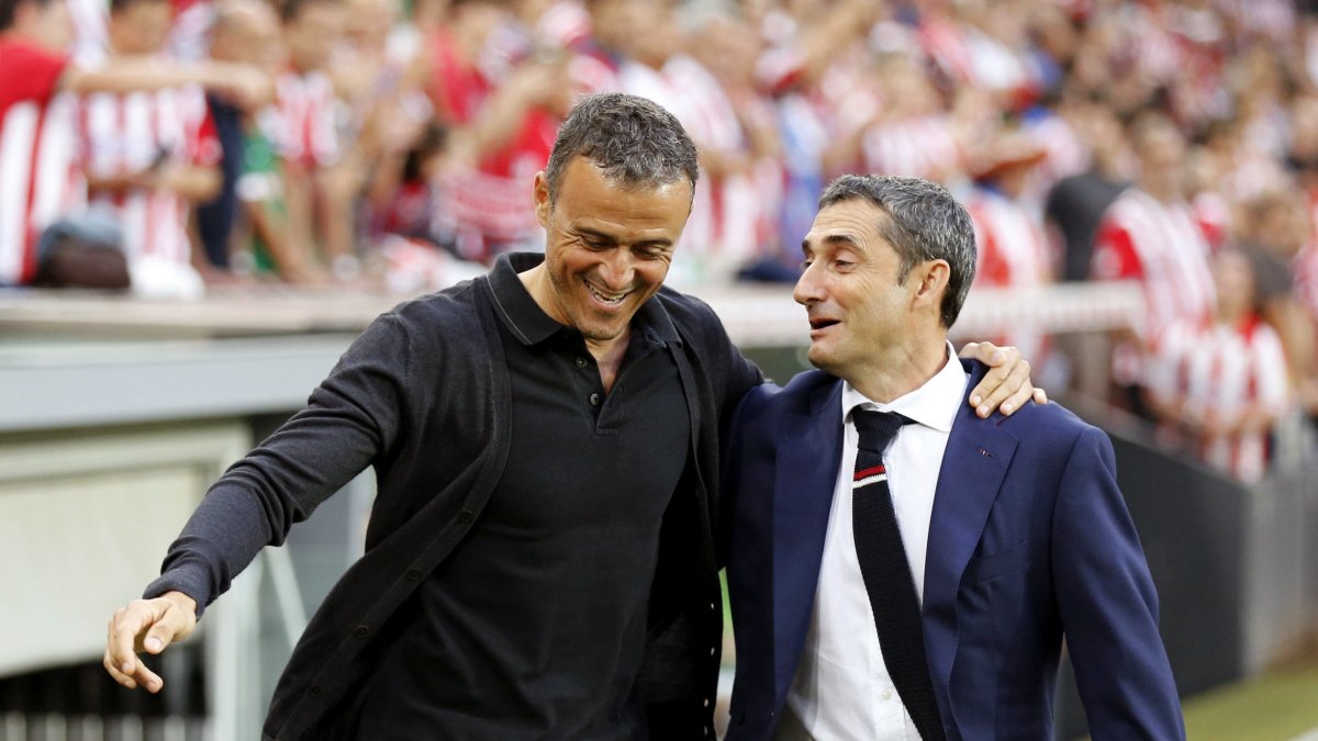 Valverde sustituye a Luis Enrique al frente del barça.