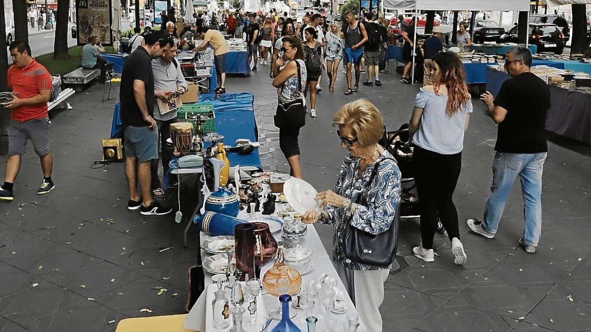 Imagen de una de las ediciones del Mercat d’Antiquaris del pasado mes de agosto.