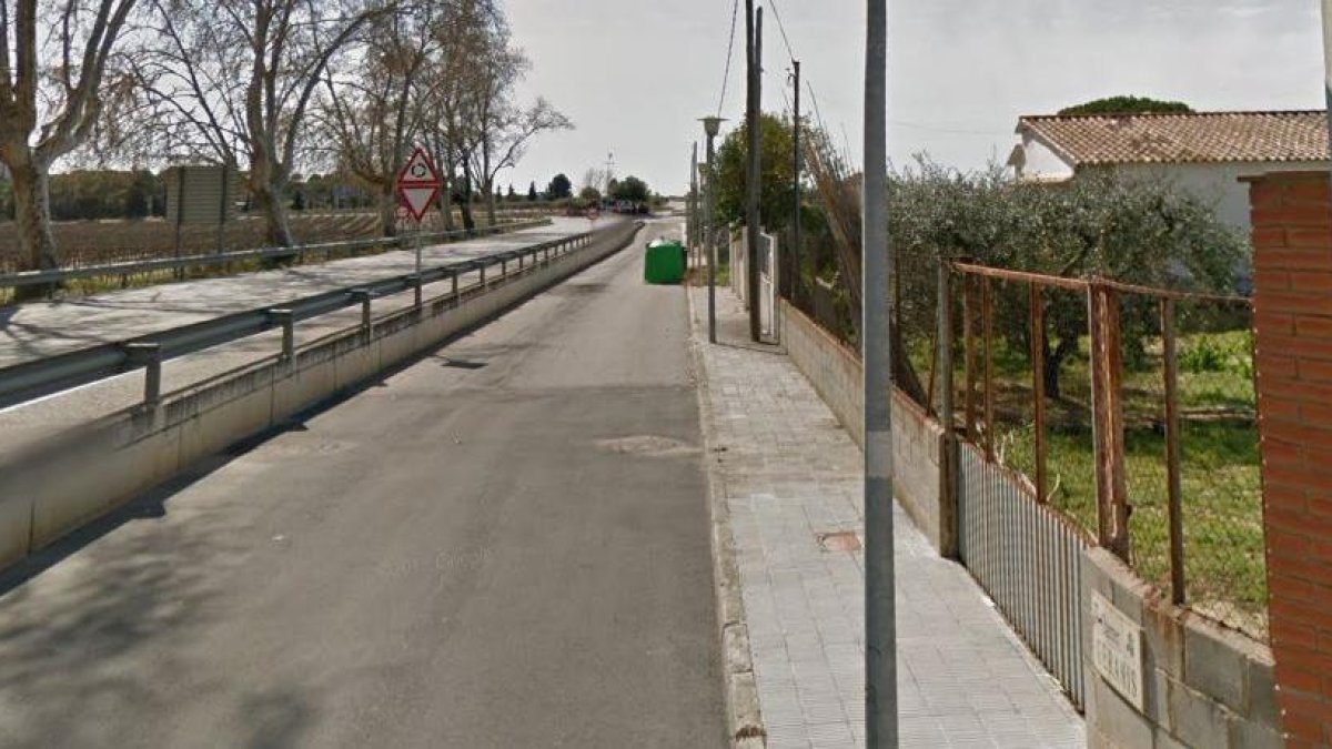 La calle en la que chocó con el coche.