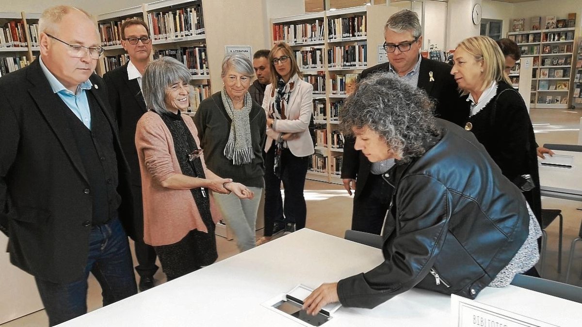 Un moment de la visita a les noves instal·lacions que es va dur a terme ahir.