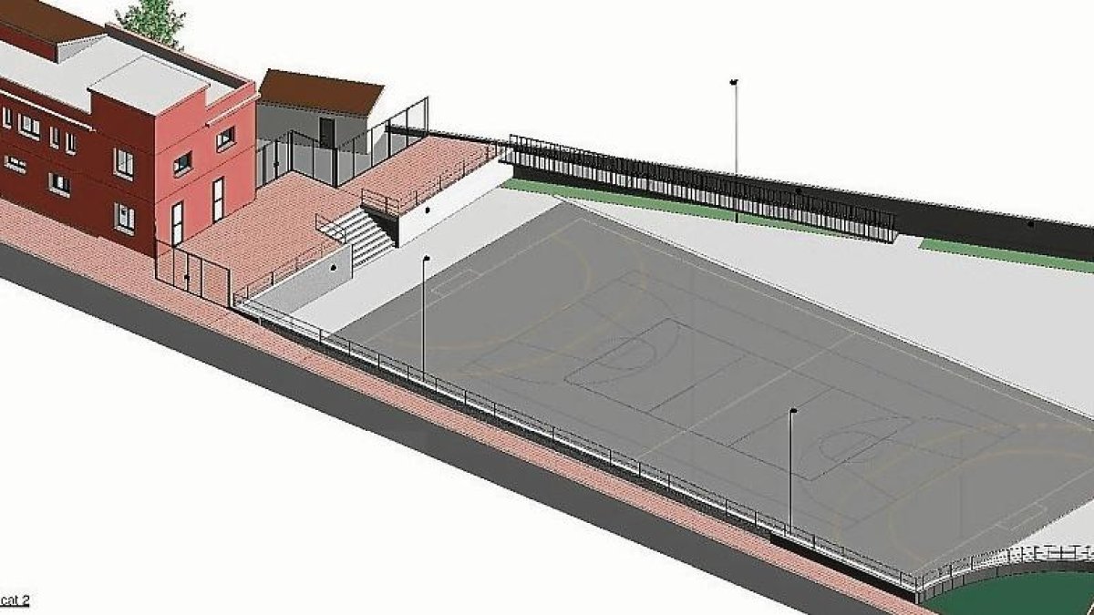 Imatge de la futura pista poliesportiva.