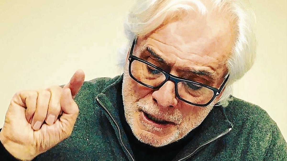 L’actor badaloní Lluís Marco durant un assaig.